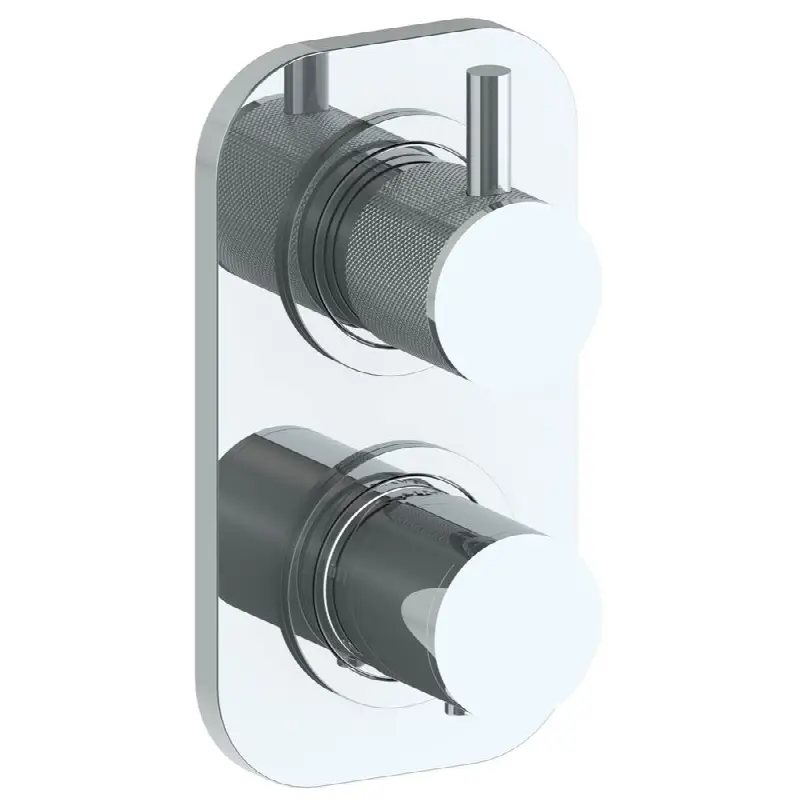 Wall Mounted Mini Thermostatic Shower Trim with built-in control, 3 1/2"