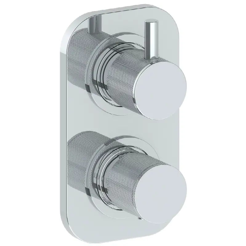 Wall Mounted Mini Thermostatic Shower Trim with built-in control, 3 1/2"