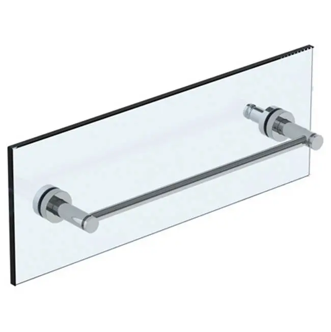 Loft 2.0 12" Shower Door Pull With Knob / Glass Mount Towel Bar with Hook