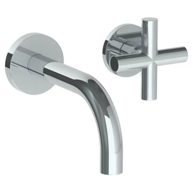 Wall Mounted 2 Hole Lavatory Set with 6" Spout
