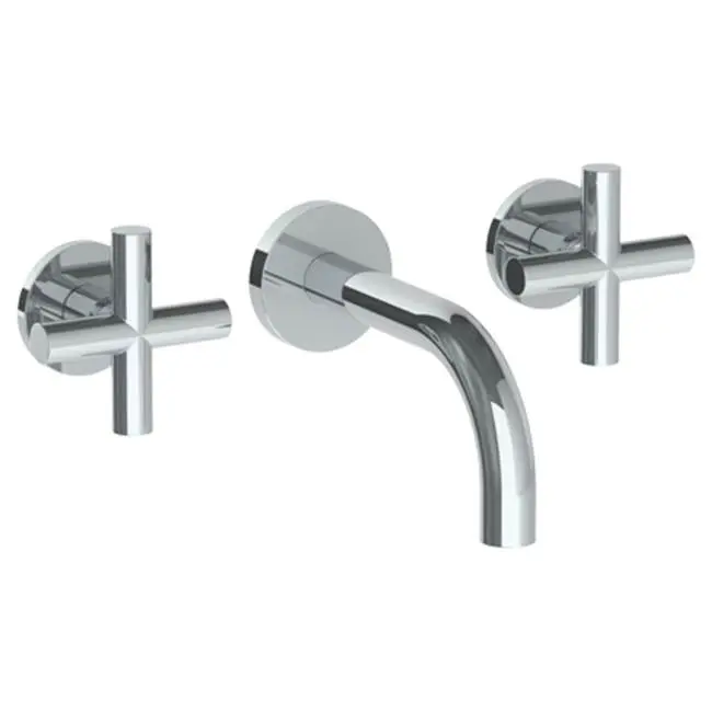 Wall Mounted 3 Hole Lavatory Set with 6" Spout