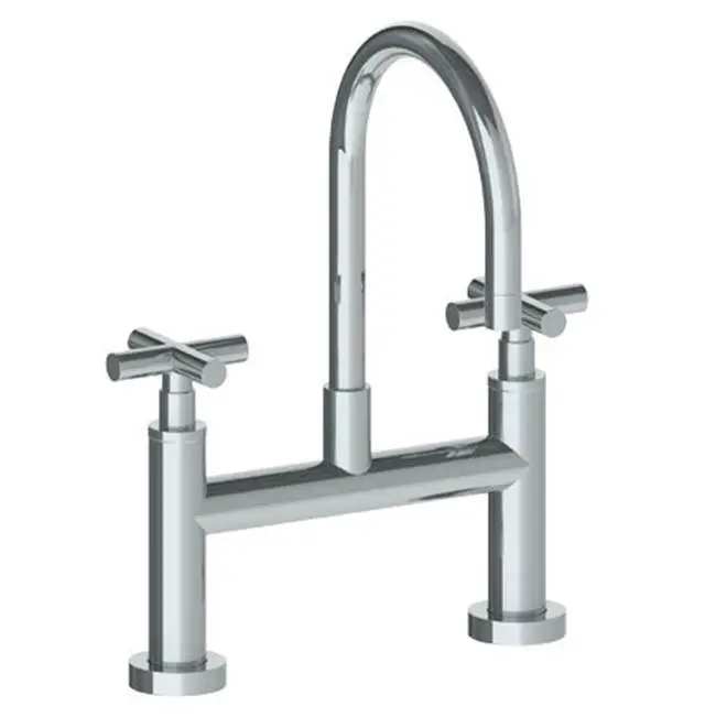 Deck Mounted 2 Hole Bridge Lavatory Set