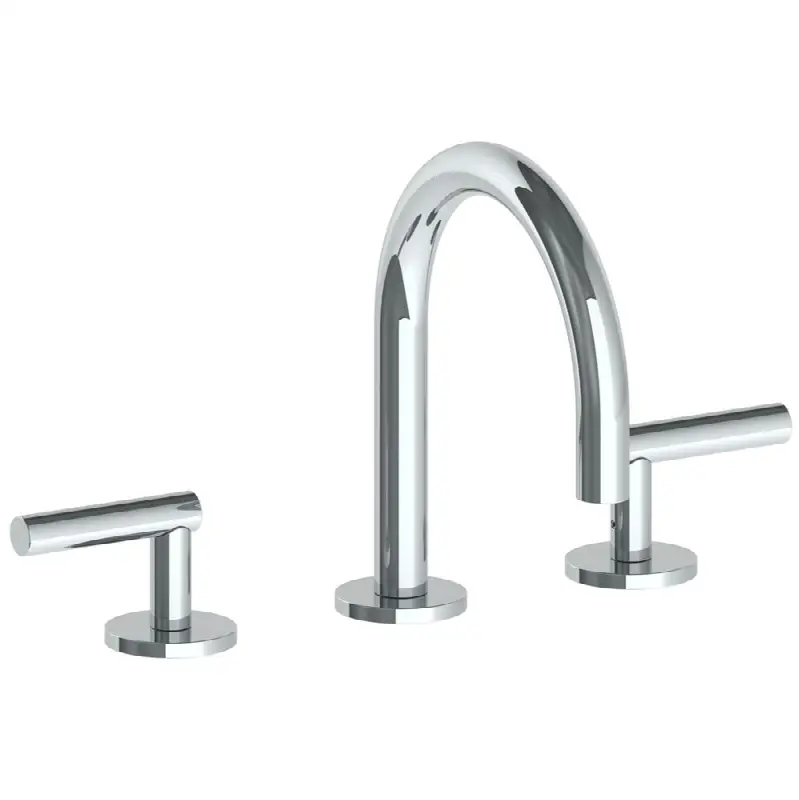 Deck Mounted 3 Hole Gooseneck Lavatory Set with Short Spout