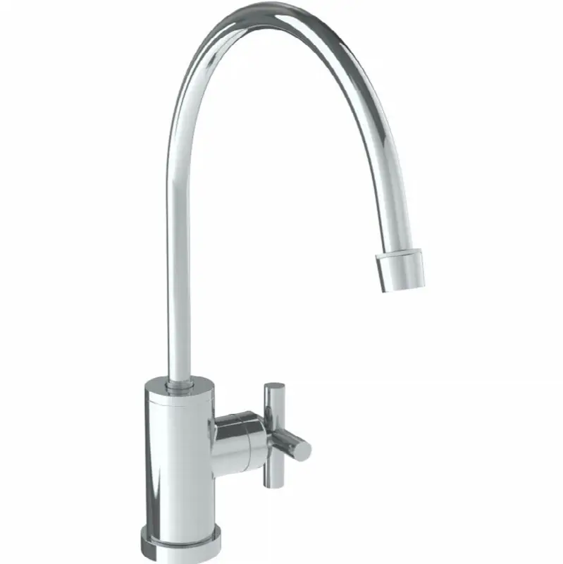 Deck Mounted 1 Hole Extended Gooseneck Kitchen Faucet