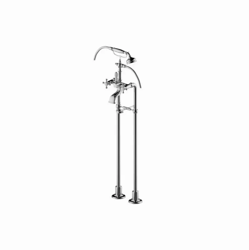 Adley Exposed Floor-Mounted Tub Filler w/Handshower Set