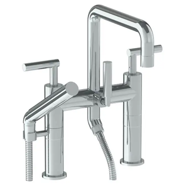 Deck Mounted Exposed Square Bath Set with Hand Shower