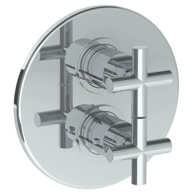 Wall Mounted Thermostatic Shower Trim with built-in control, 7 1/2" dia.