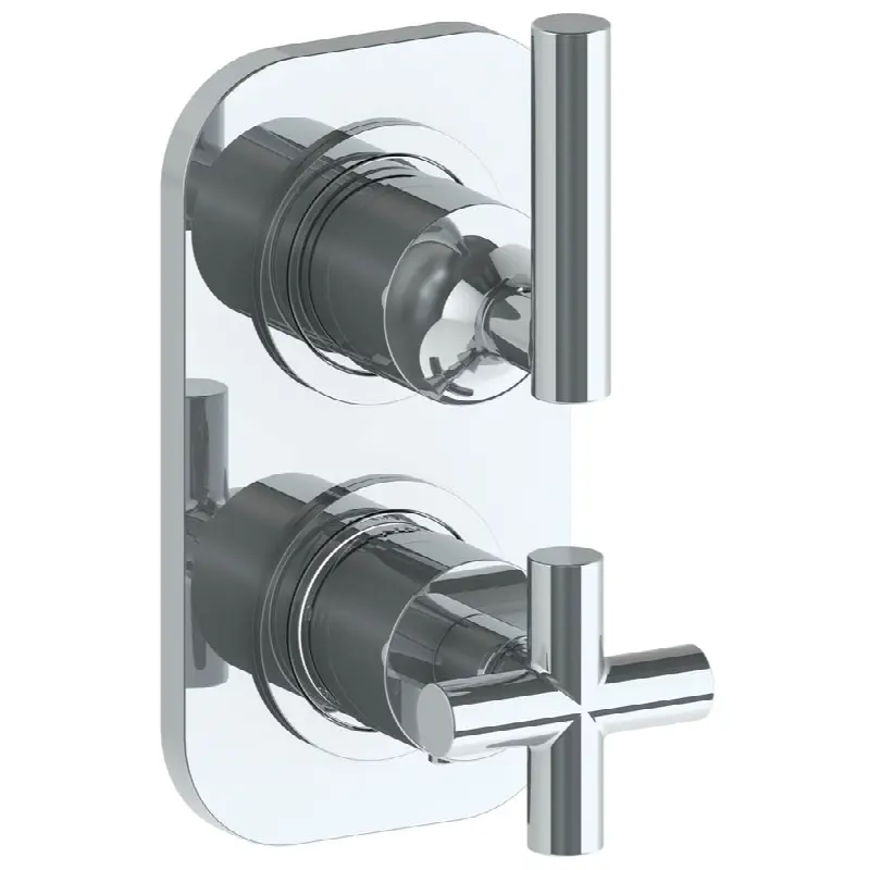 Wall Mounted Mini Thermostatic Shower Trim with built-in control, 3 1/2"
