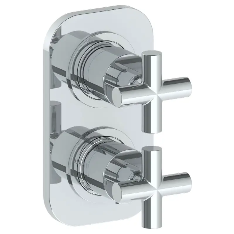 Wall Mounted Mini Thermostatic Shower Trim with built-in control, 3 1/2"