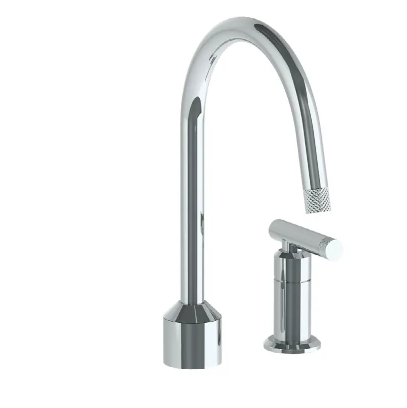 Deck Mounted 2 Hole Kitchen Set With Gooseneck Spout