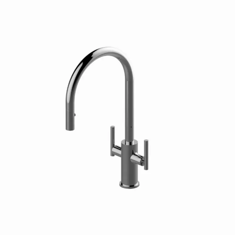 Pull-Down Two-Handle Kitchen Faucet
