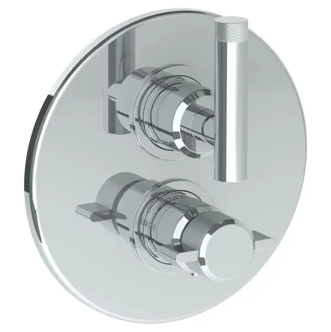 Wall Mounted Thermostatic Shower Trim with built-in control, 7 1/2" dia.