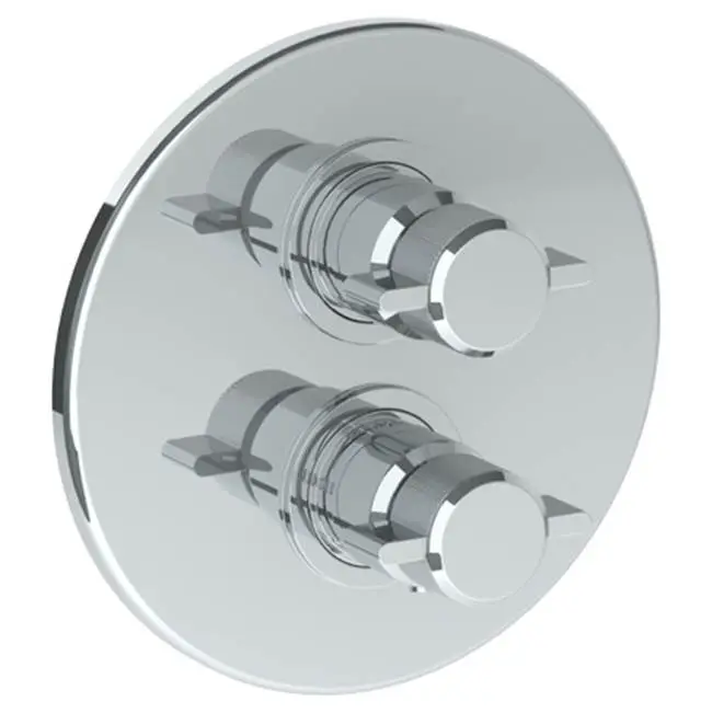 Wall Mounted Thermostatic Shower Trim with built-in control, 7 1/2" dia.