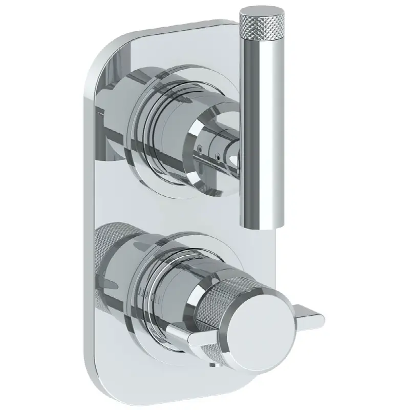 Wall Mounted Mini Thermostatic Shower Trim with built-in control, 3 1/2"
