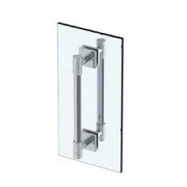 Sense 12" double shower door pull/ glass mount towel bar