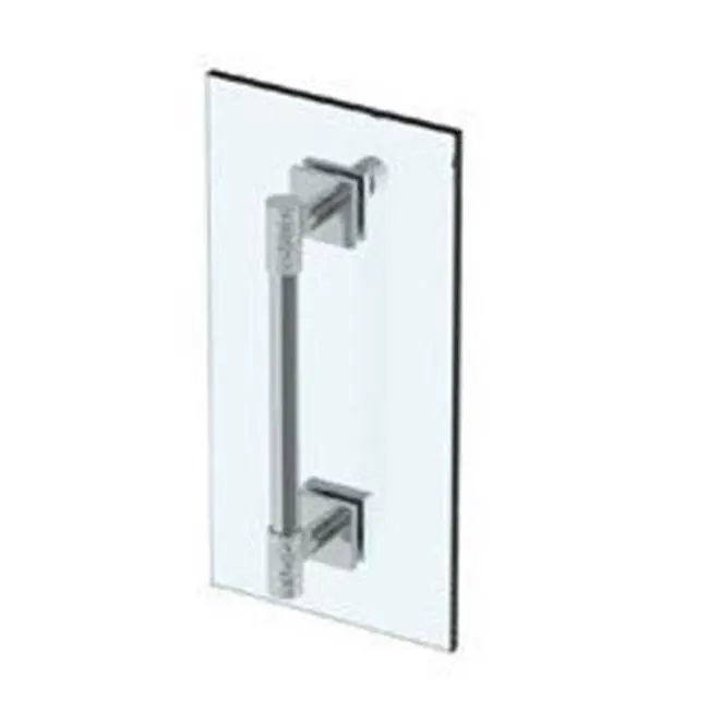 Sense 12" Shower Door Pull With Knob / Glass Mount Towel Bar with Hook