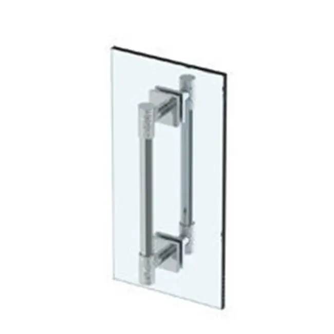 Sense 18" double shower door pull/ glass mount towel bar