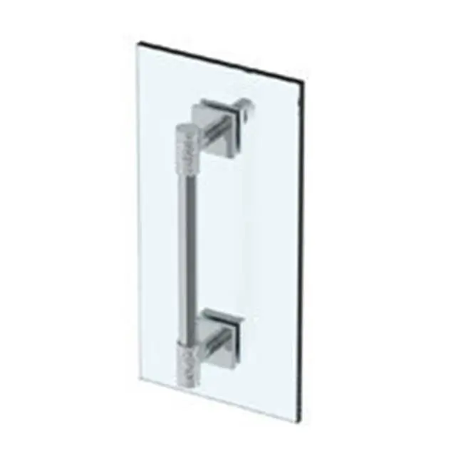 Sense 18" Shower Door Pull With Knob / Glass Mount Towel Bar with Hook