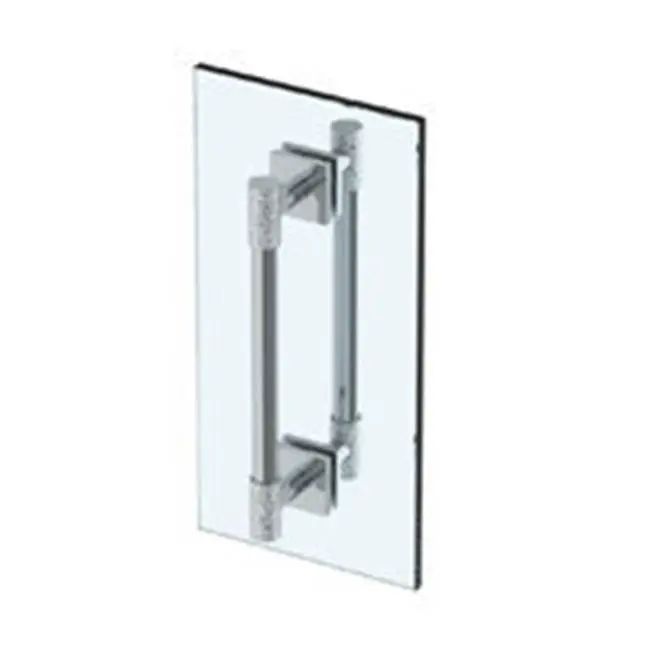 Sense 24" double shower door pull/ glass mount towel bar
