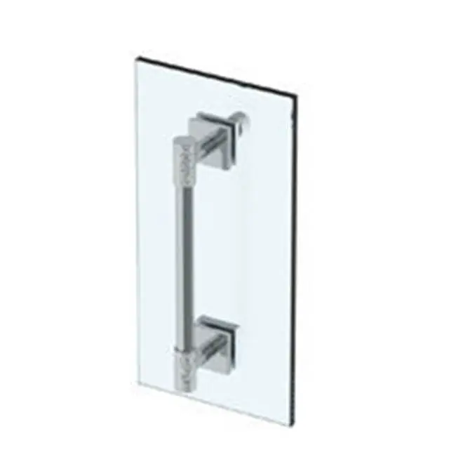 Sense 24" Shower Door Pull With Knob / Glass Mount Towel Bar with Hook