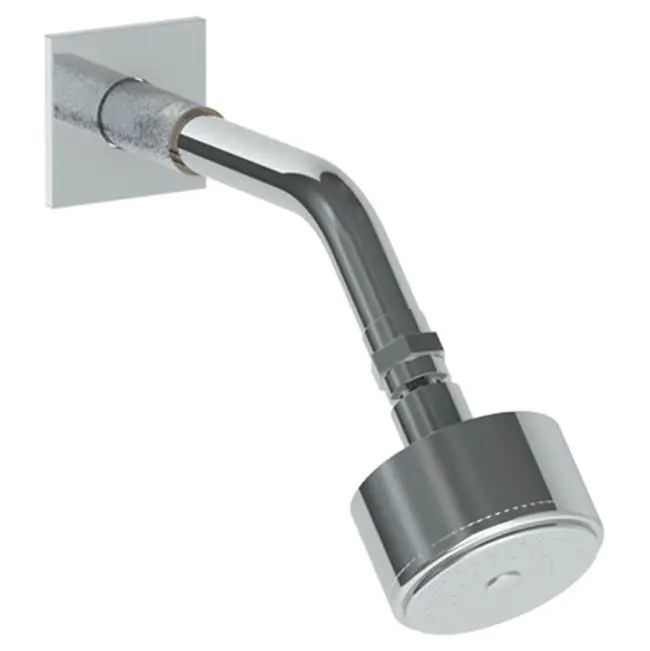 Wall Mounted Showerhead, 3" dia with 8" Arm and Flange