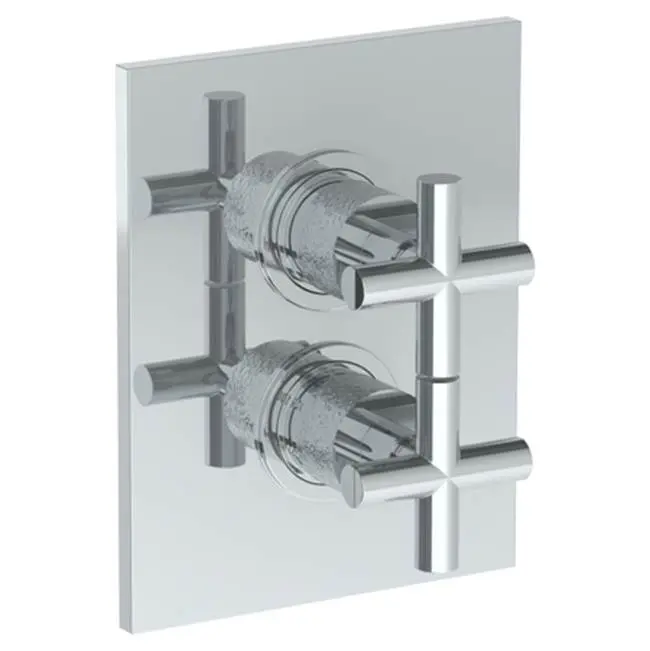 Wall Mounted Thermostatic Shower Trim with built-in control, 6 1/4" X 8"