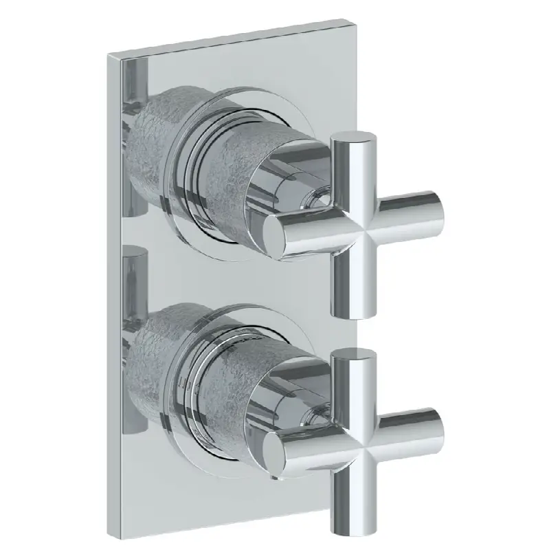 Wall Mounted Mini Thermostatic Shower Trim with built-in control, 3 1/2" X 8"