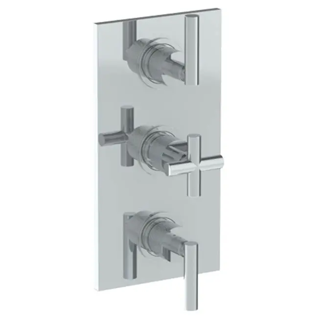 Wall Mounted Thermostatic Shower Trim with 2 built-in controls, 6 1/4" x 12"