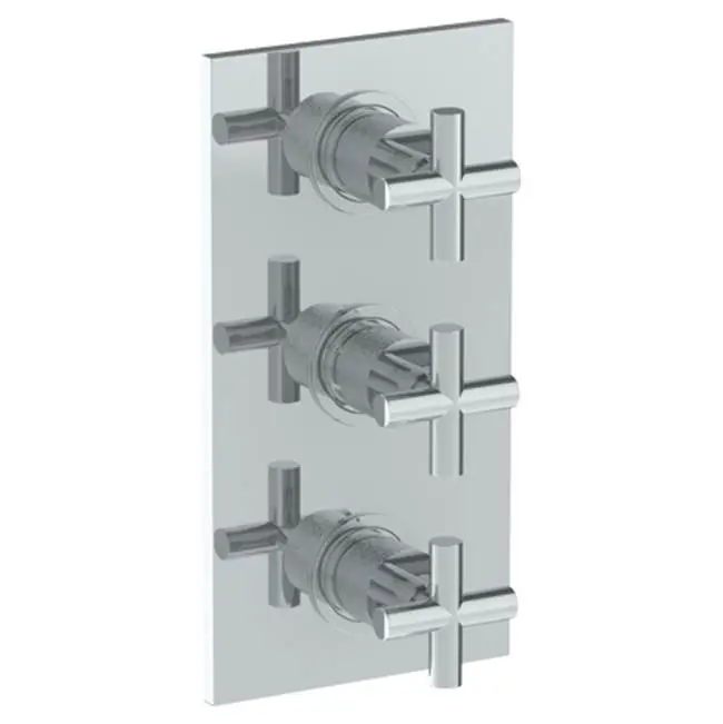Wall Mounted Thermostatic Shower Trim with 2 built-in controls, 6 1/4" x 12"