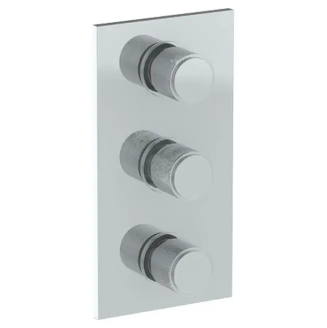 Wall Mounted Thermostatic Shower Trim with 2 built-in controls, 6 1/4" x 12"