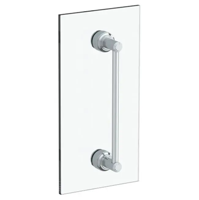 Transitional 6" shower door pull/ glass mount towel bar