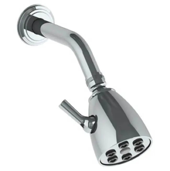Wall Mounted Showerhead, 8" dia with 14" Arm and Flange