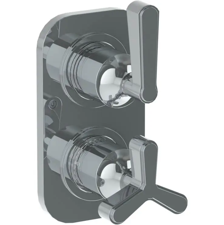 Wall Mounted Mini Thermostatic Shower Trim with built-in control, 3 1/2"