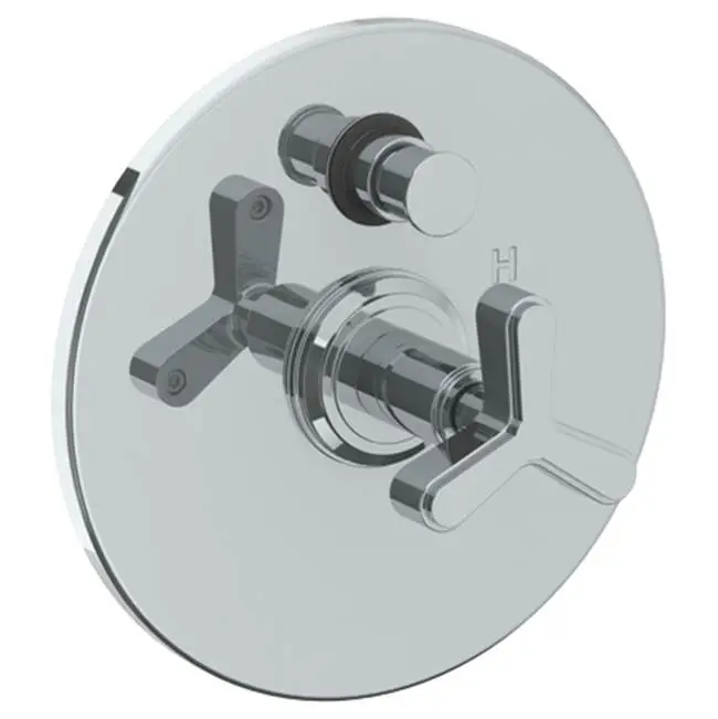 Wall Mounted Pressure Balance Shower Trim with Diverter, 7" dia.