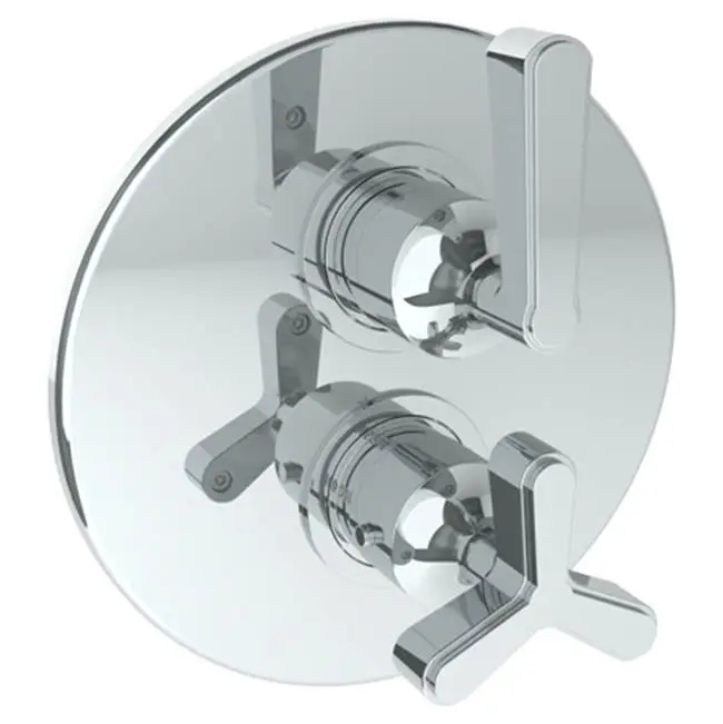 Wall Mounted Thermostatic Shower Trim with built-in control, 7 1/2"