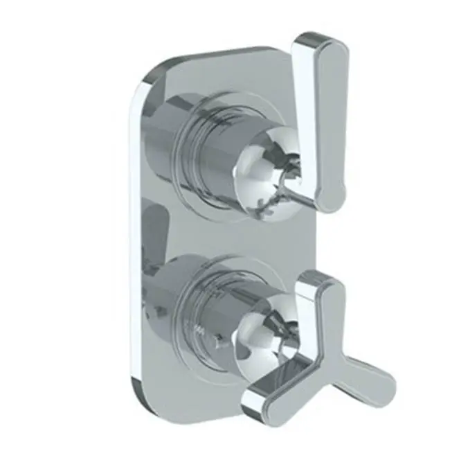 Wall Mounted Mini Thermostatic Shower Trim with built-in control, 3 1/2"