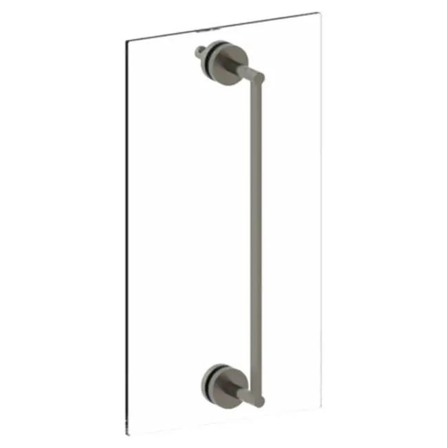 Brooklyn 18" Shower Door Pull With Knob / Glass Mount Towel Bar with Hook