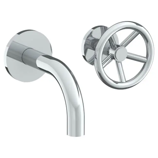 Wall Mounted 2 Hole Lavatory Set with 6" Spout