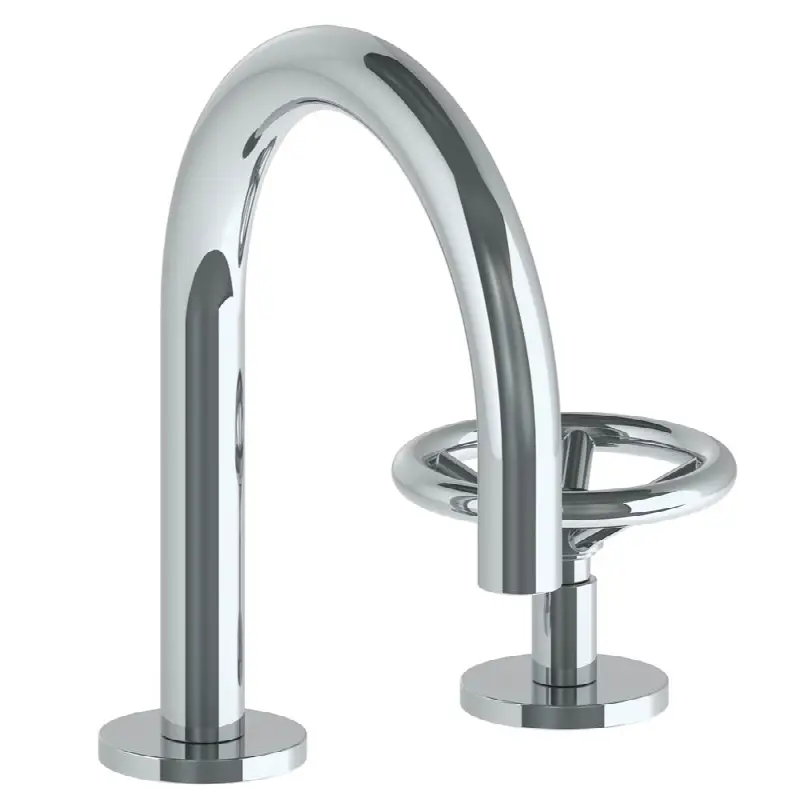 Deck Mounted 2 Hole Gooseneck Lavatory Set