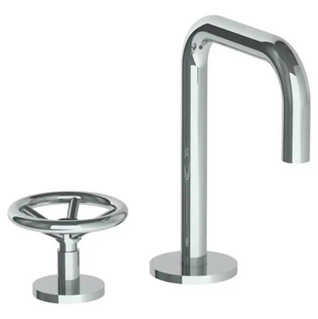 Deck Mounted 2 Hole Extended Spout Lavatory Set