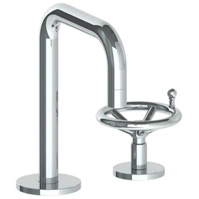 Deck Mounted 2 Hole Extended Spout Lavatory Set