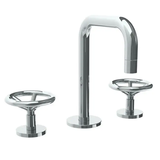 Deck Mounted 3 Hole Extended Spout Lavatory Set