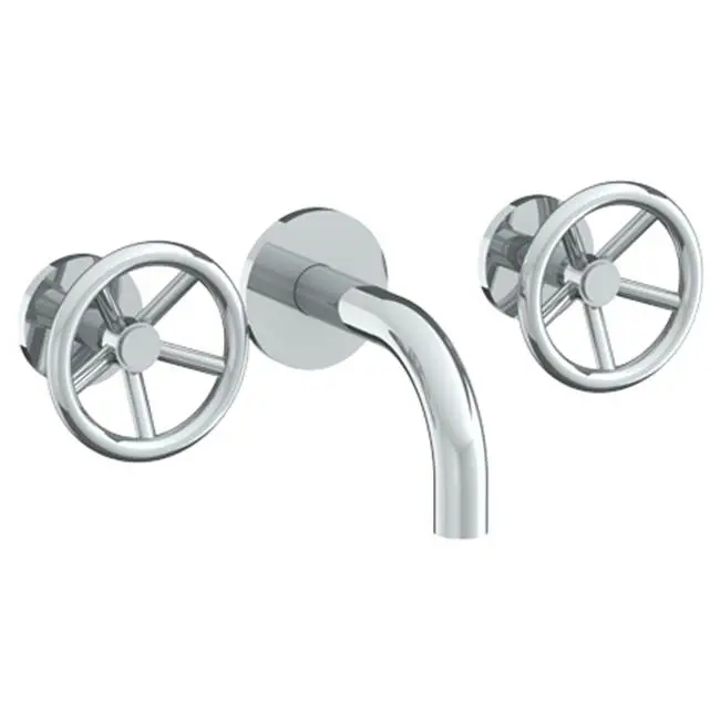 Wall Mounted 3 Hole Lavatory Set with 6" Spout