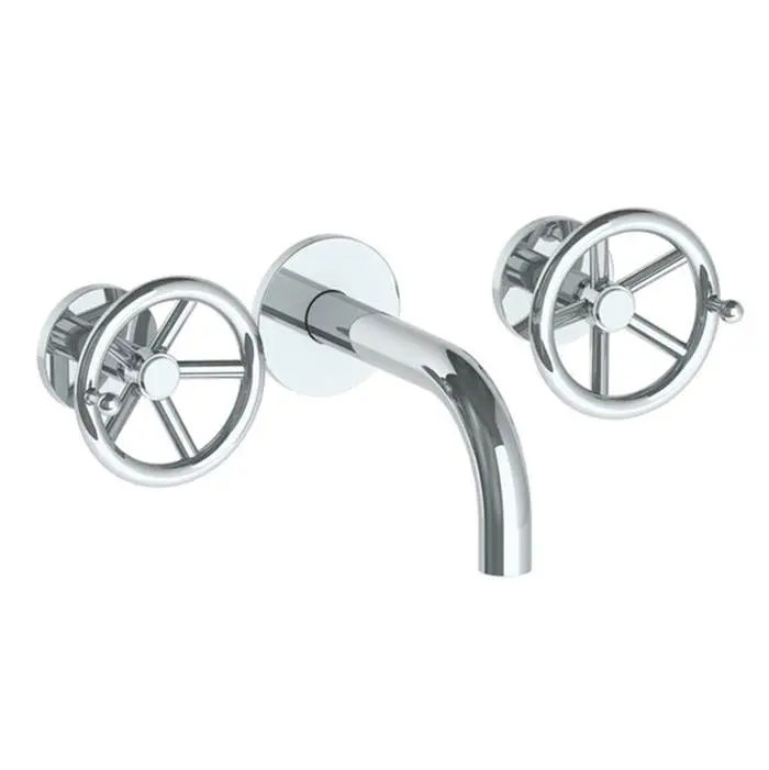 Wall Mounted 3 Hole Lavatory Set with 6" Spout