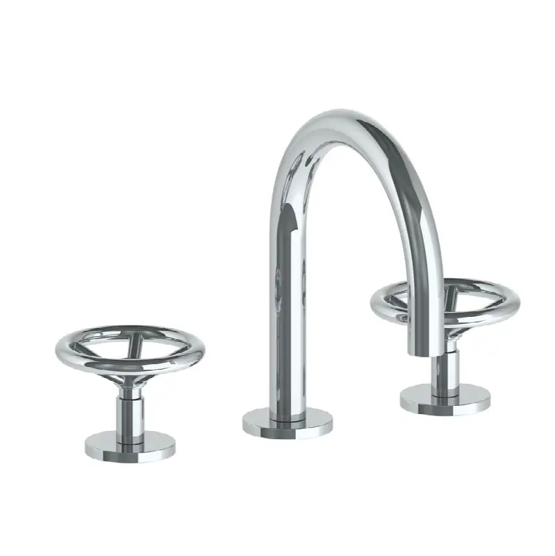 Deck Mount 3 Hole Gooseneck Lavatory Set