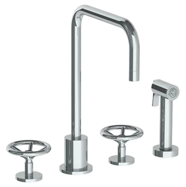 Deck Mounted 4 Hole Kitchen Set - Includes Side Spray