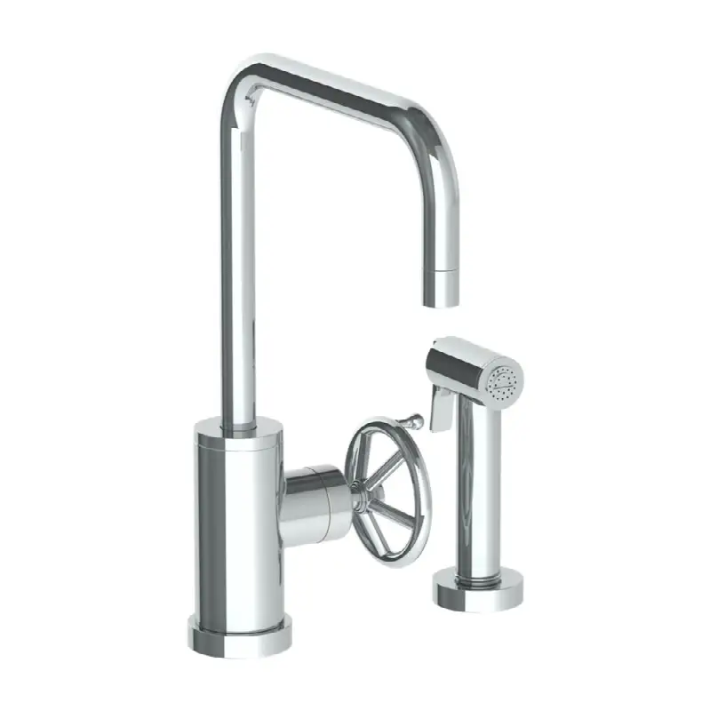 Deck Mounted 2 Hole Kitchen Set - Includes Side Spray