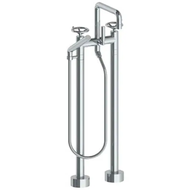 Floor Standing Square Bath Set with Slim Hand Shower