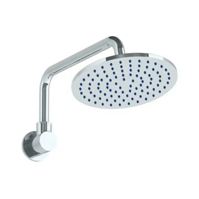 Wall Mounted Showerhead, 8" dia with 13-5/8" Arm and Flange