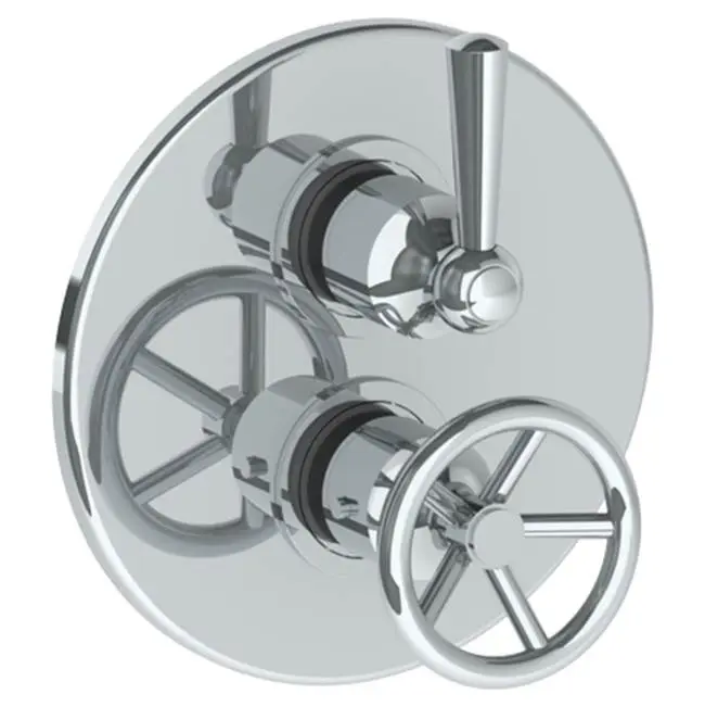 Wall Mounted Thermostatic Shower Trim with built-in control, 7 1/2" dia.